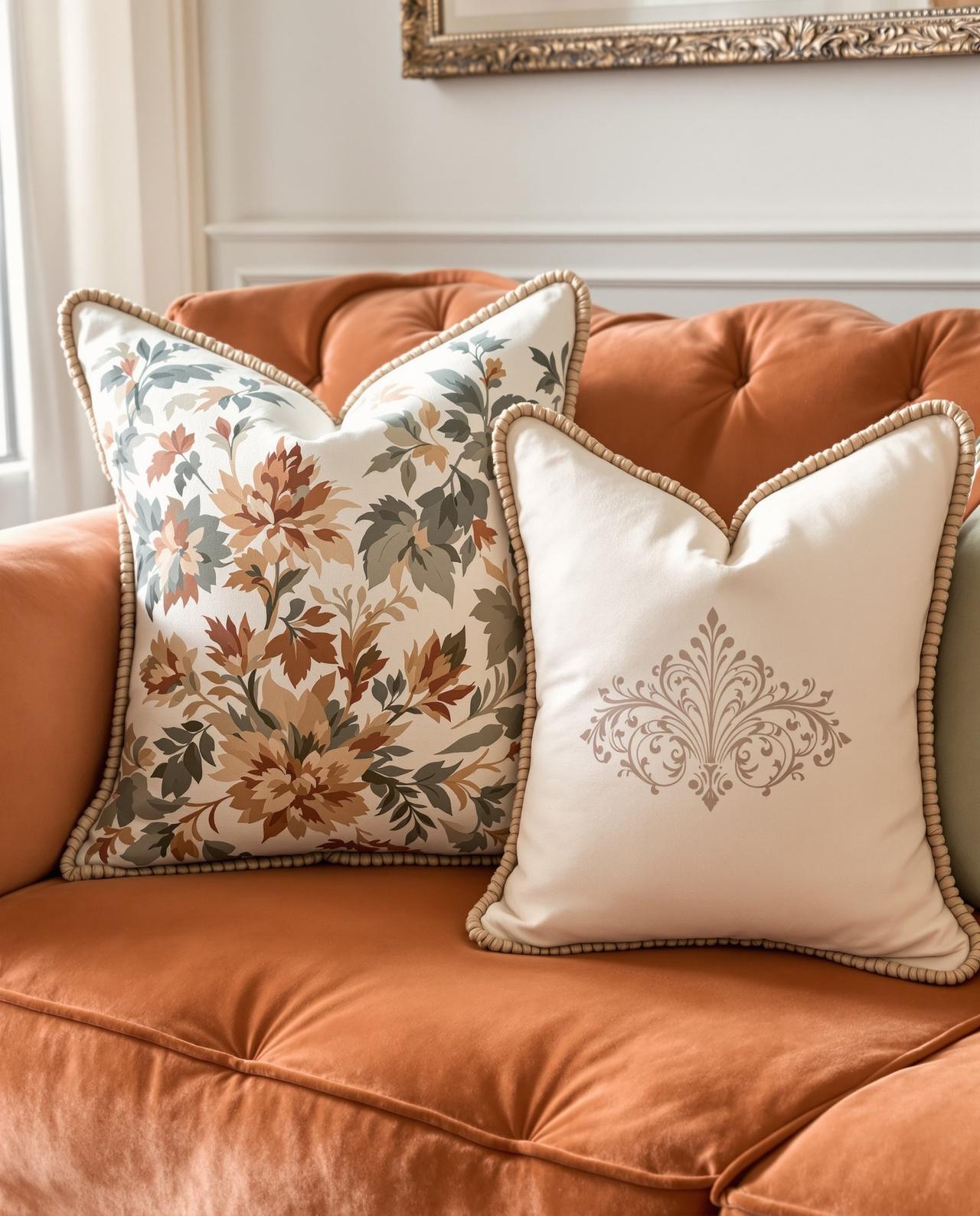 2026春季新品|法式复古抱枕搭配技巧,让客厅瞬间高级感